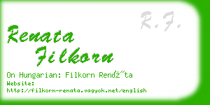 renata filkorn business card